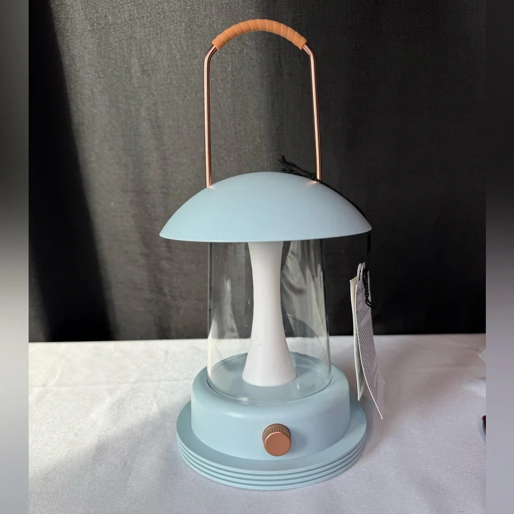 Hearth & Hand Blue LED Lantern with Dimmer Switch (Rechargeable) NIB